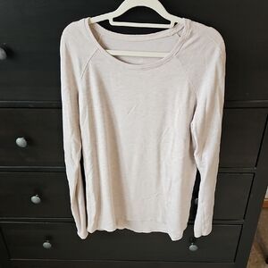 Lululemon Women's Long Sleeve Scoop Neck Top - Light Beige